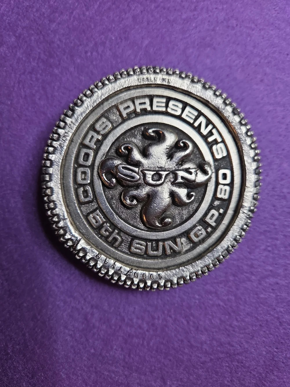 Coors Presents Sun Grand Prix 1980 Belt Buckle Custom